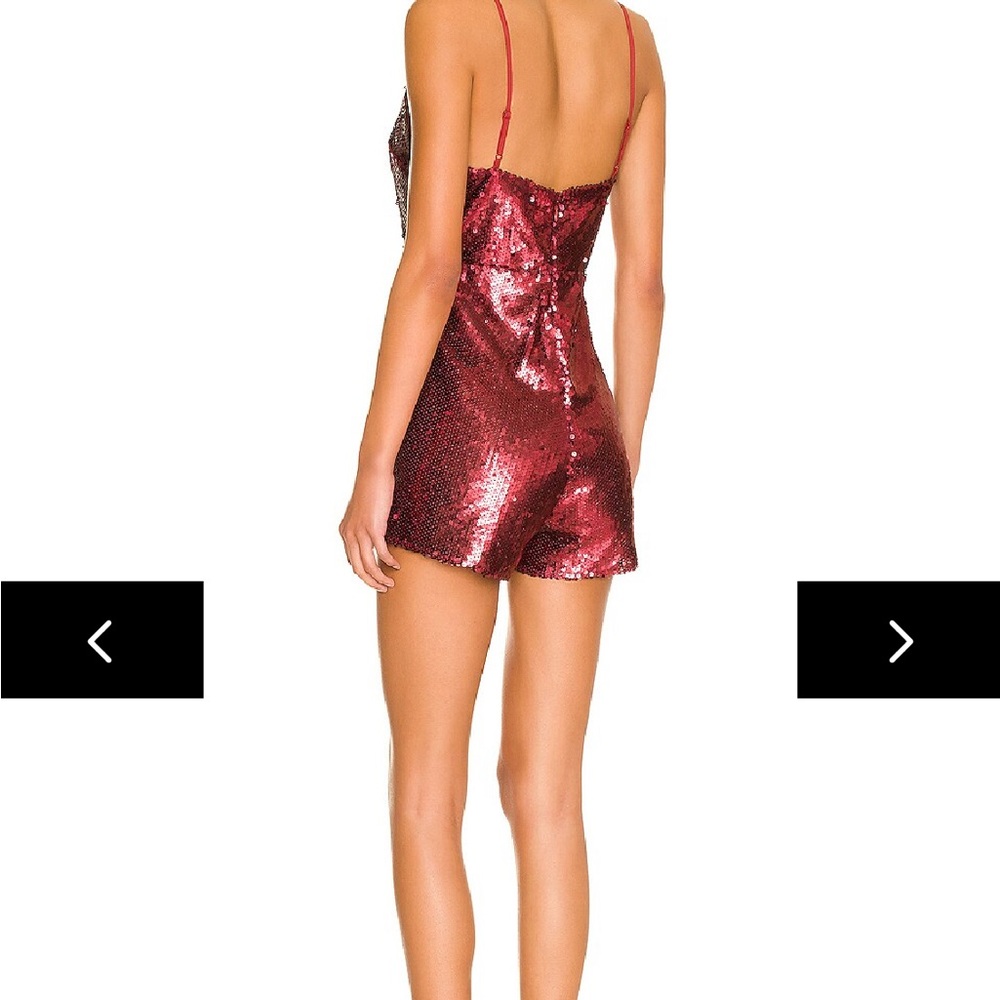 NWT Superdown Sanja Red Sequin Romper Size Large - Picture 2 of 8